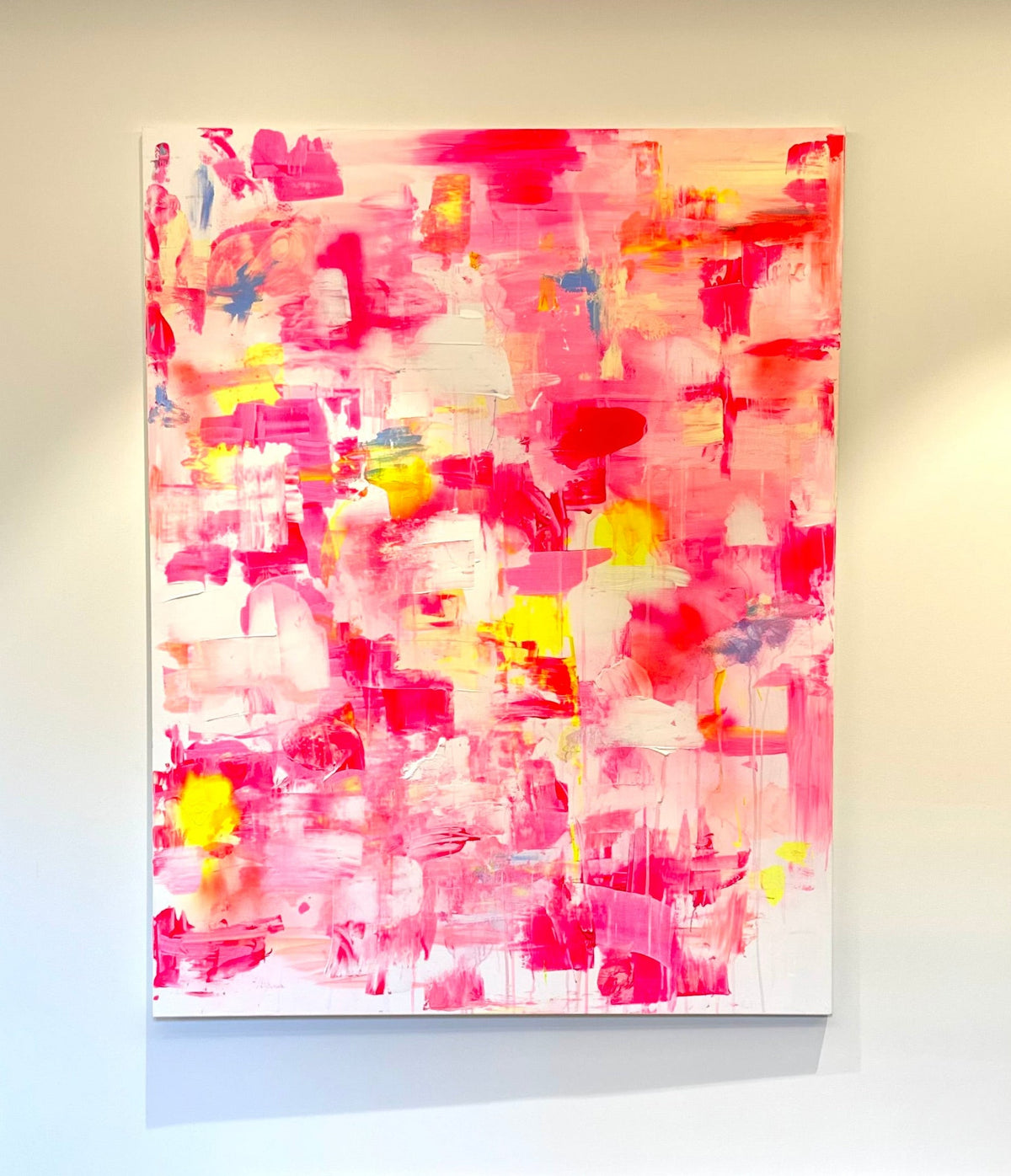 Coral Blossom - Original Abstract Painting on Canvas | 150 × 120 cm | Mallorca
