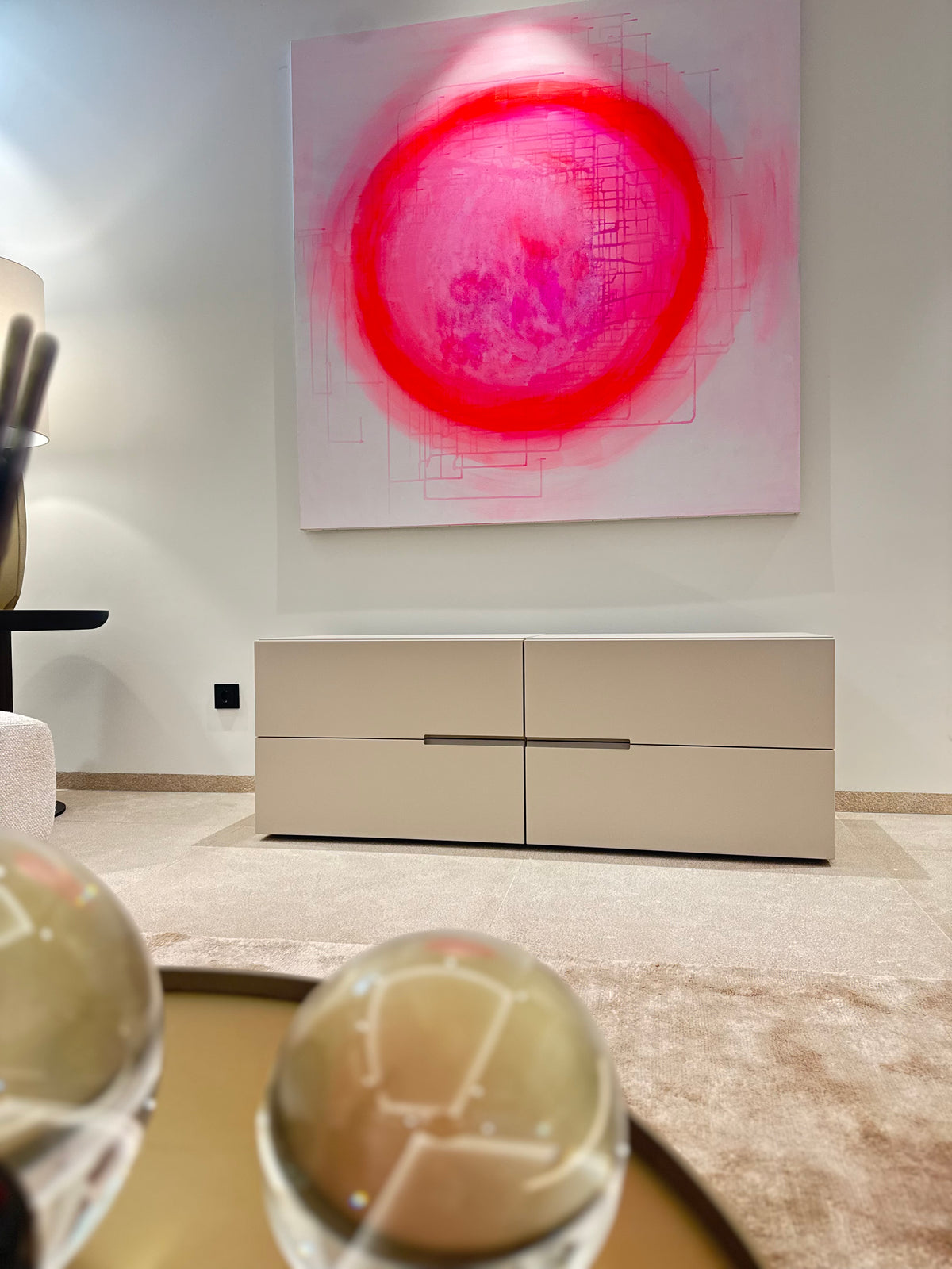Solar - Original Abstract Painting on Canvas | 150 × 150 cm | Mallorca