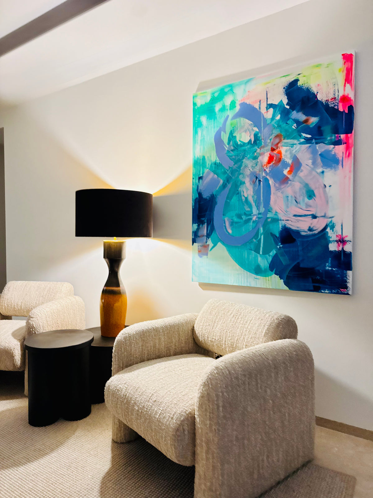 Orchid - Original Abstract Painting on Canvas | 150 × 120 cm | Mallorca