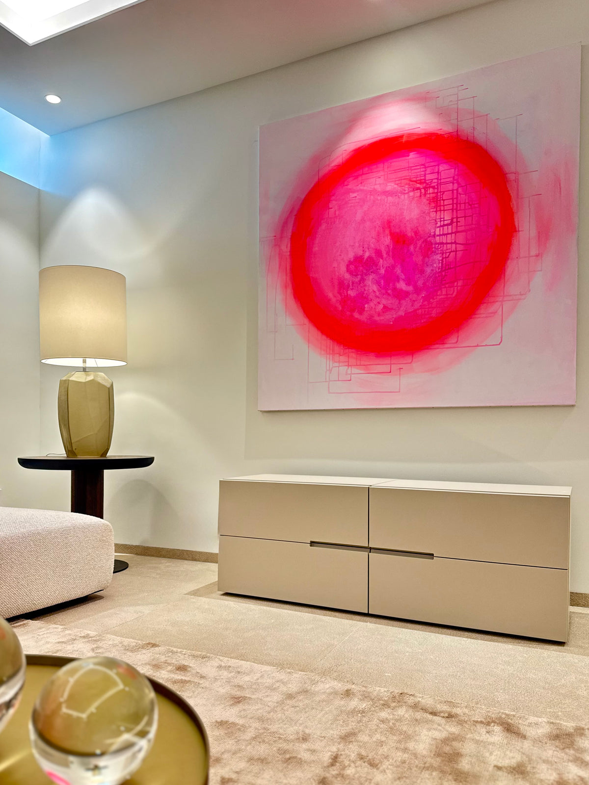 Solar - Original Abstract Painting on Canvas | 150 × 150 cm | Mallorca