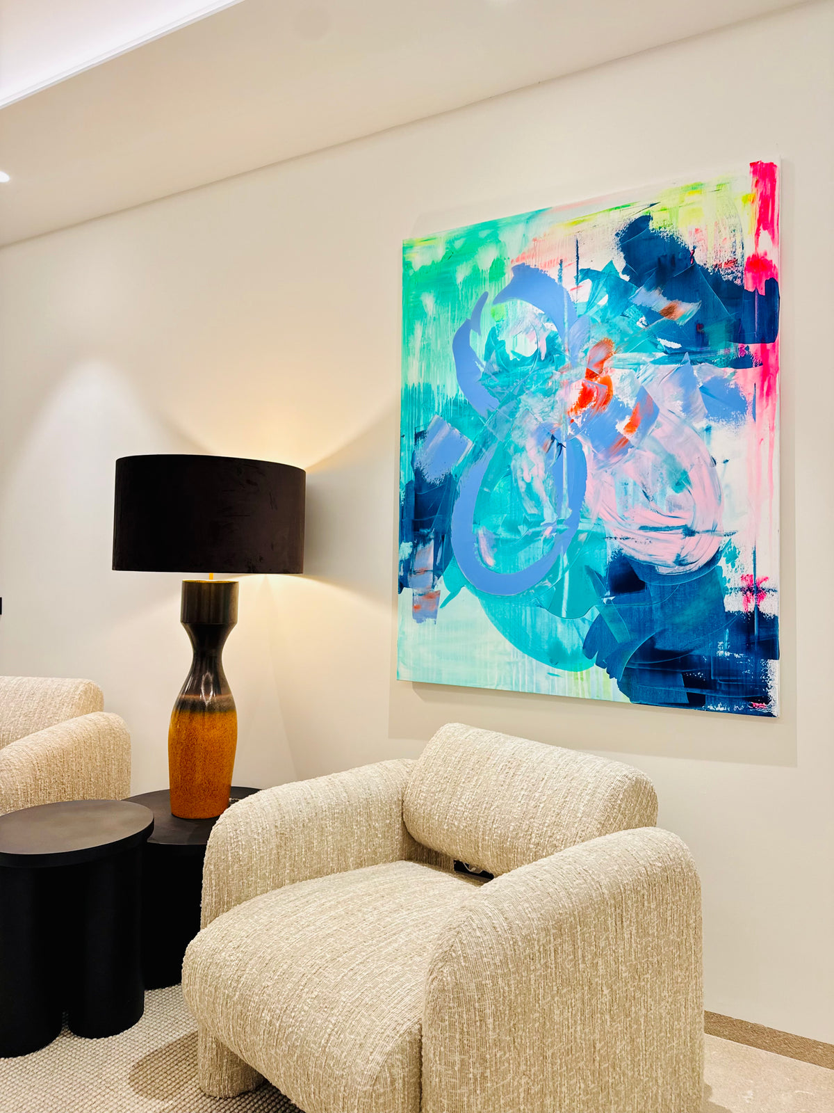 Orchid - Original Abstract Painting on Canvas | 150 × 120 cm | Mallorca