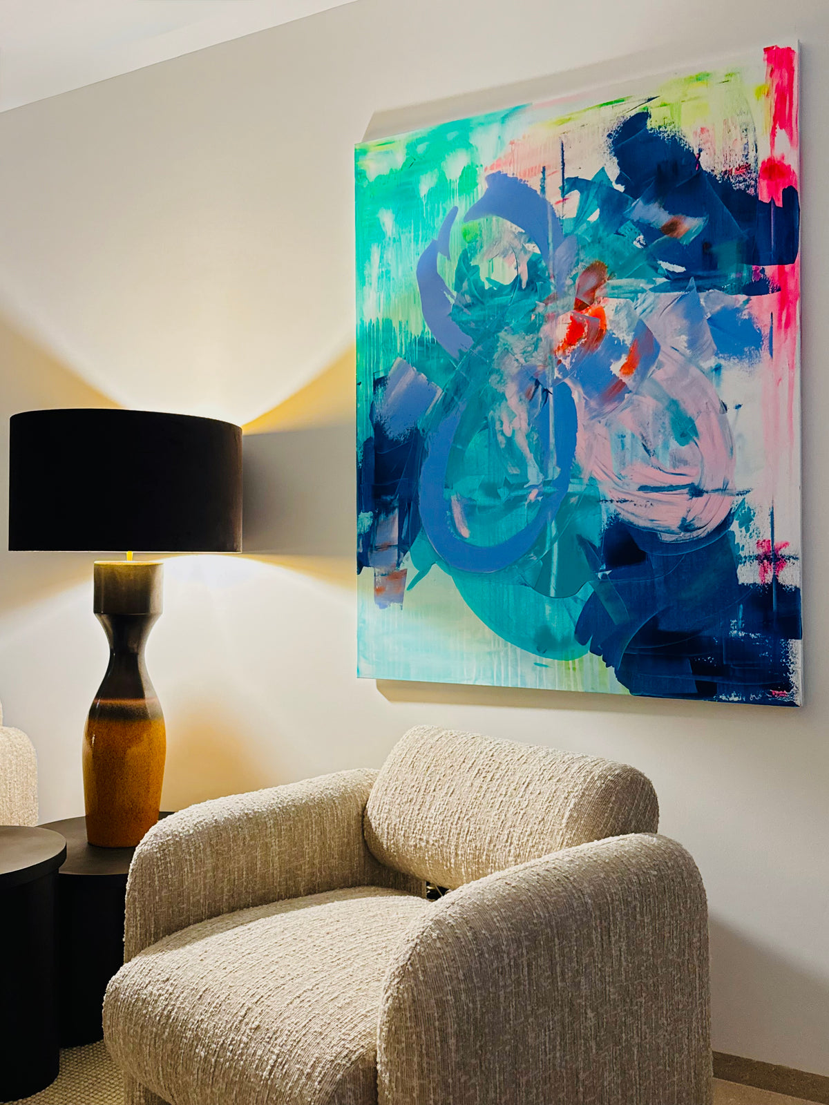 Orchid - Original Abstract Painting on Canvas | 150 × 120 cm | Mallorca