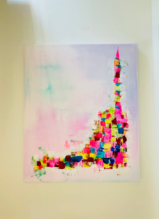 Rose Halo - Original Abstract Painting on Canvas | 120 × 100 cm | Mallorca