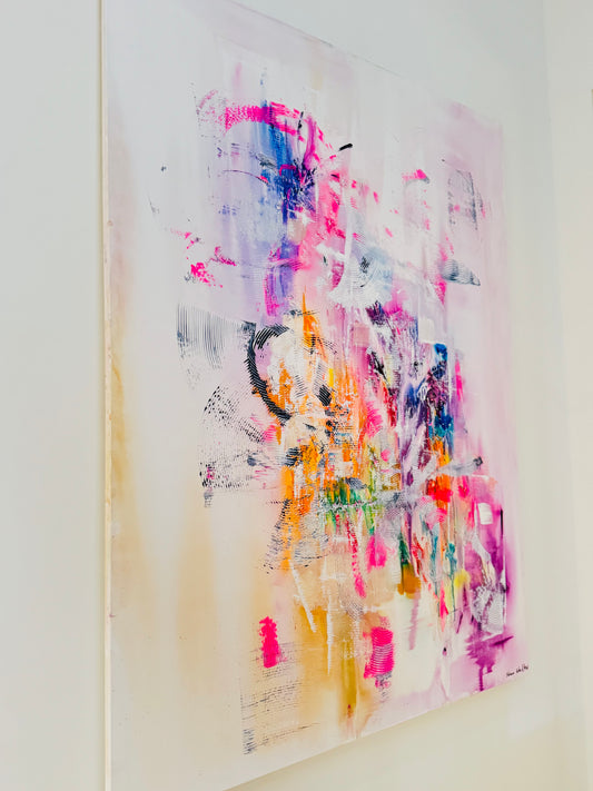 Serene Structure - Original Abstract Painting on Canvas | 150 × 120 cm | Mallorca