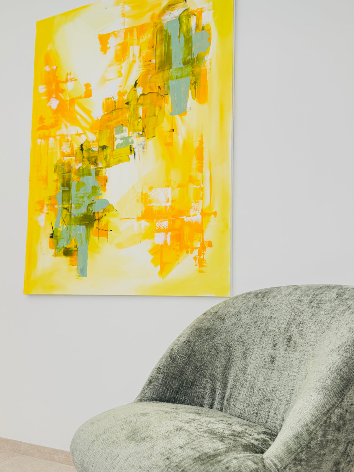 Amber Glow - Original Abstract Painting on Canvas | 150 × 120 cm | Mallorca