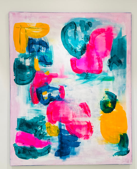 Verdant Canopy - Original Abstract Painting on Canvas | 130 × 100 cm | Mallorca