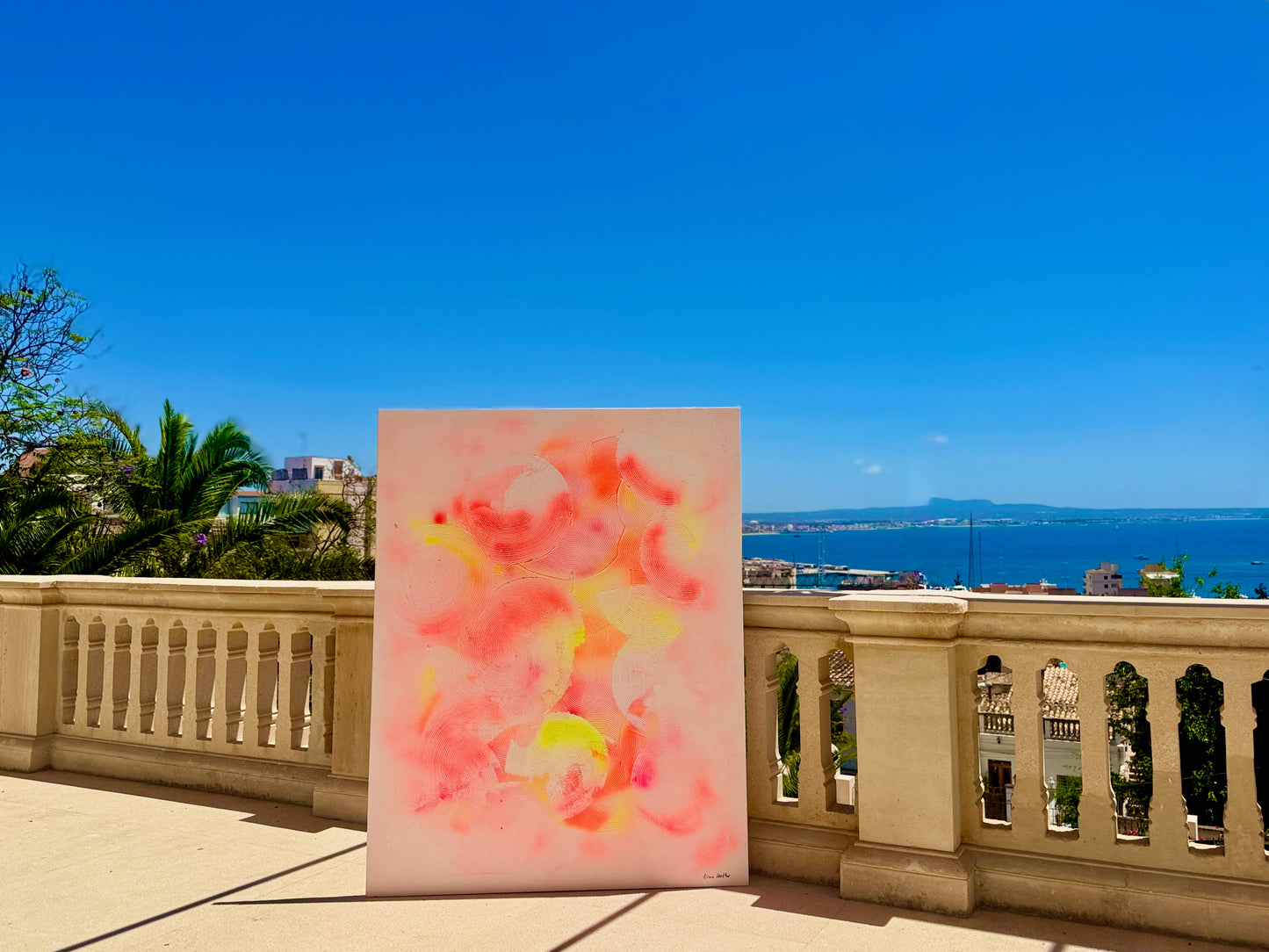 Aura Solaire - Original Abstract Painting on Canvas | 120×160 cm | Mallorca