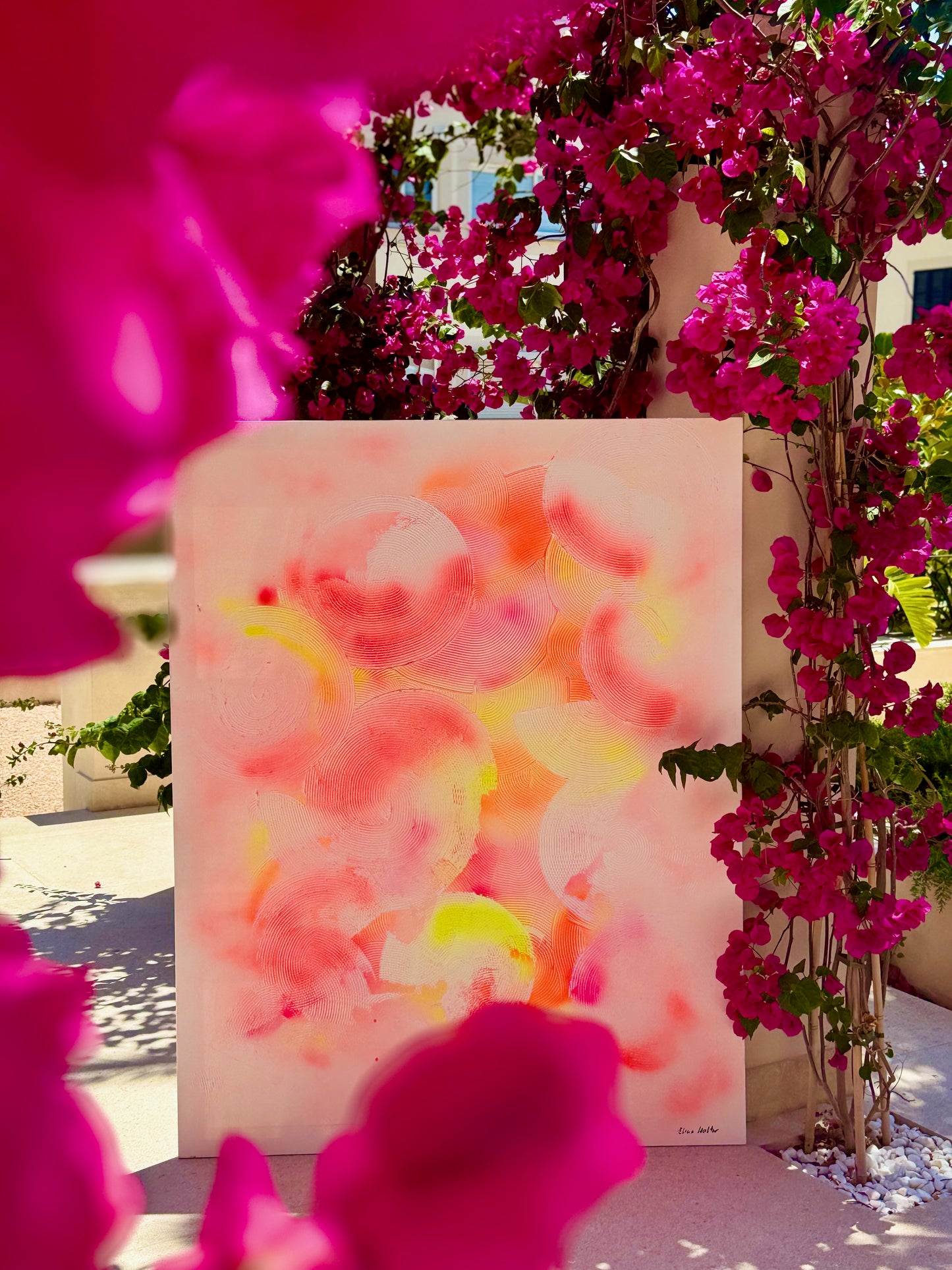 Aura Solaire - Original Abstract Painting on Canvas | 120×160 cm | Mallorca