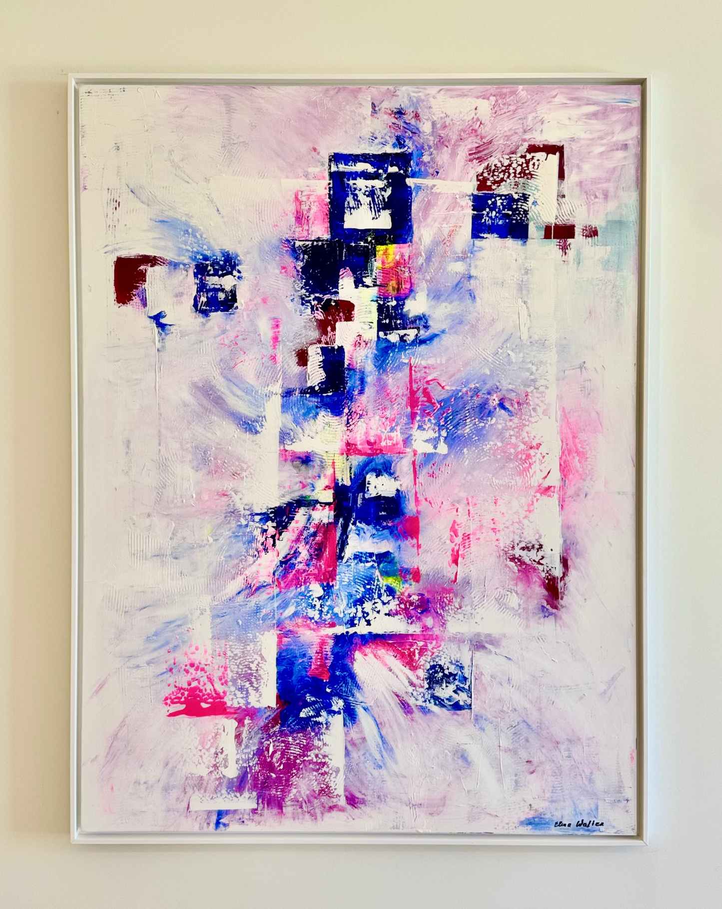 Azure Bloom - Original Abstract Painting on Canvas | 100x120cm | Mallorca