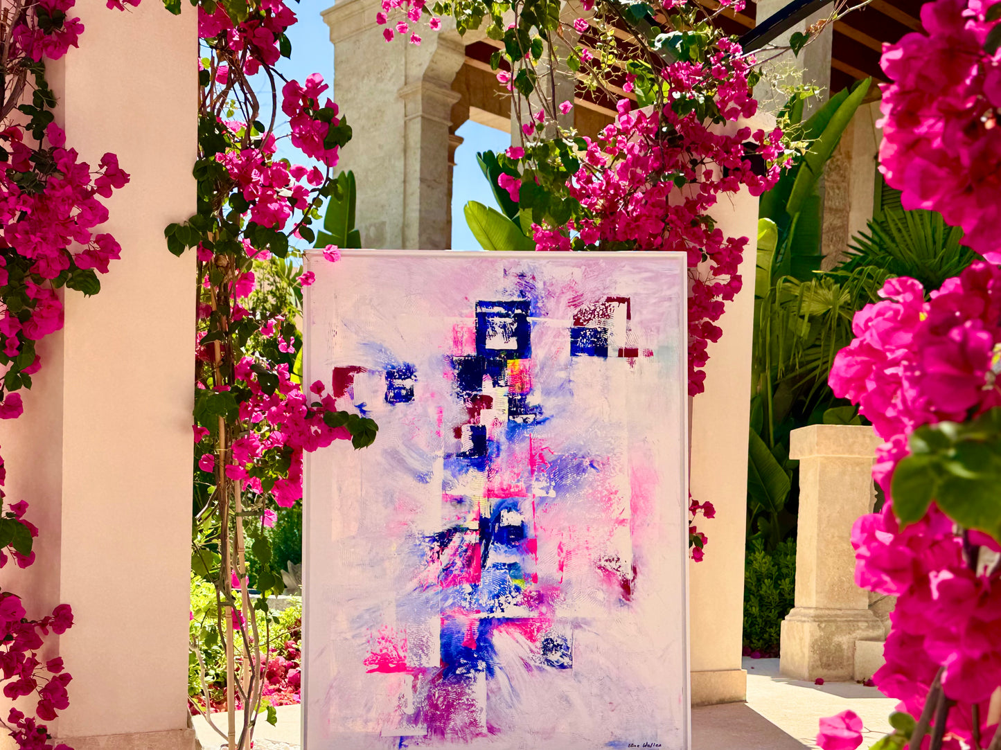 Azure Bloom – Fine Art Print | Abstract Wall Art | Bougainvillea Collection