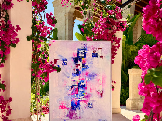 Azure Bloom – Fine Art Print | Abstract Wall Art | Bougainvillea Collection